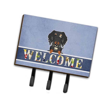 Carolines Treasures Wire Haired Dachshund Dapple Welcome Leash or Key Holder BB5709TH68
